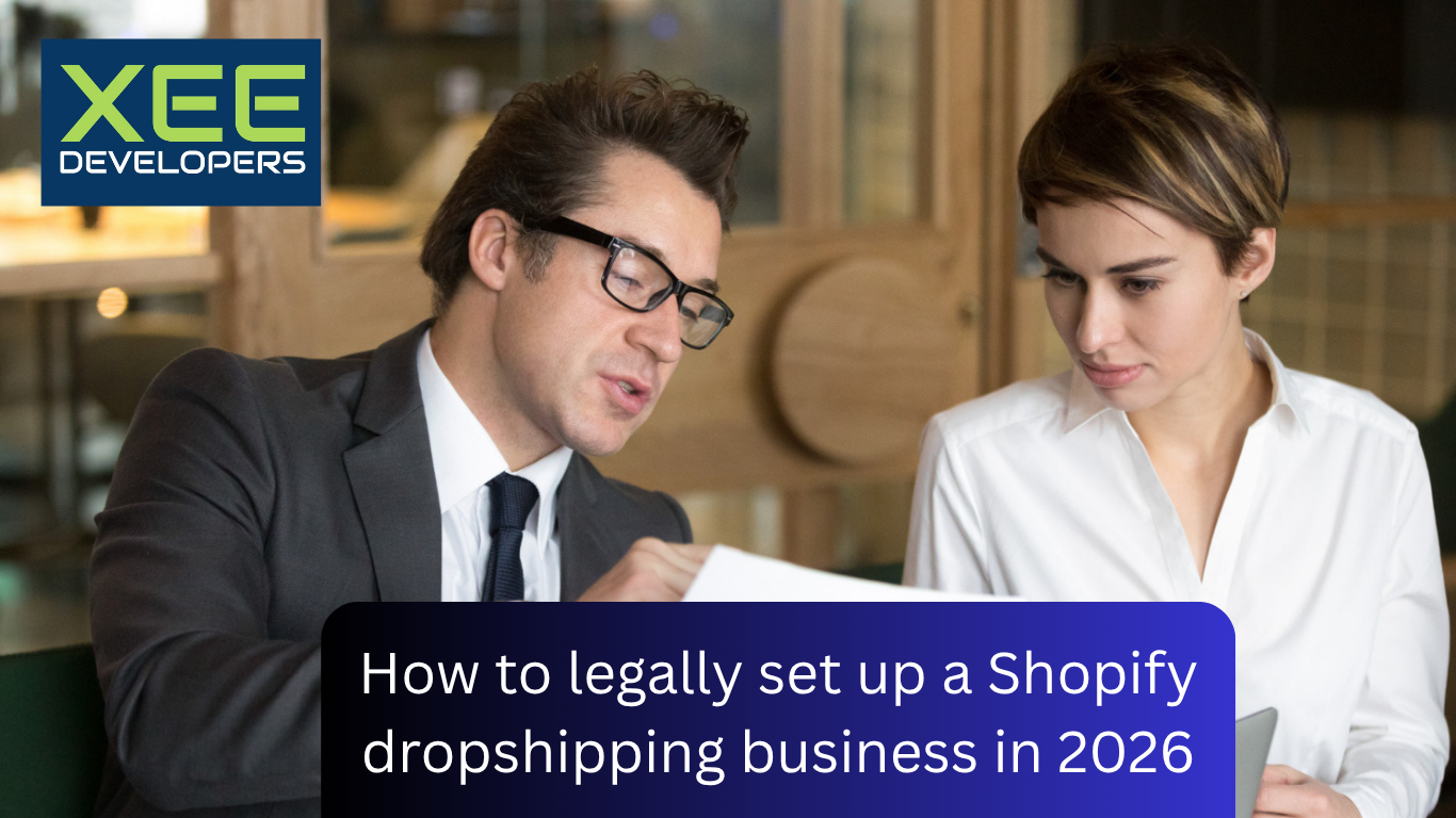 Shopify Dropshipping Business Setup guide showing the legal process, business registration, tax compliance, and store setup for 2026.