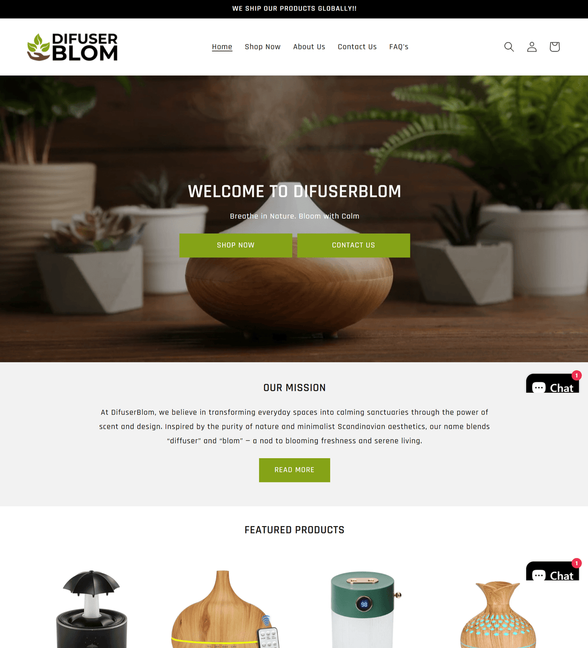 Difuserblom ( Mini Aromatherapy Diffuser Store)